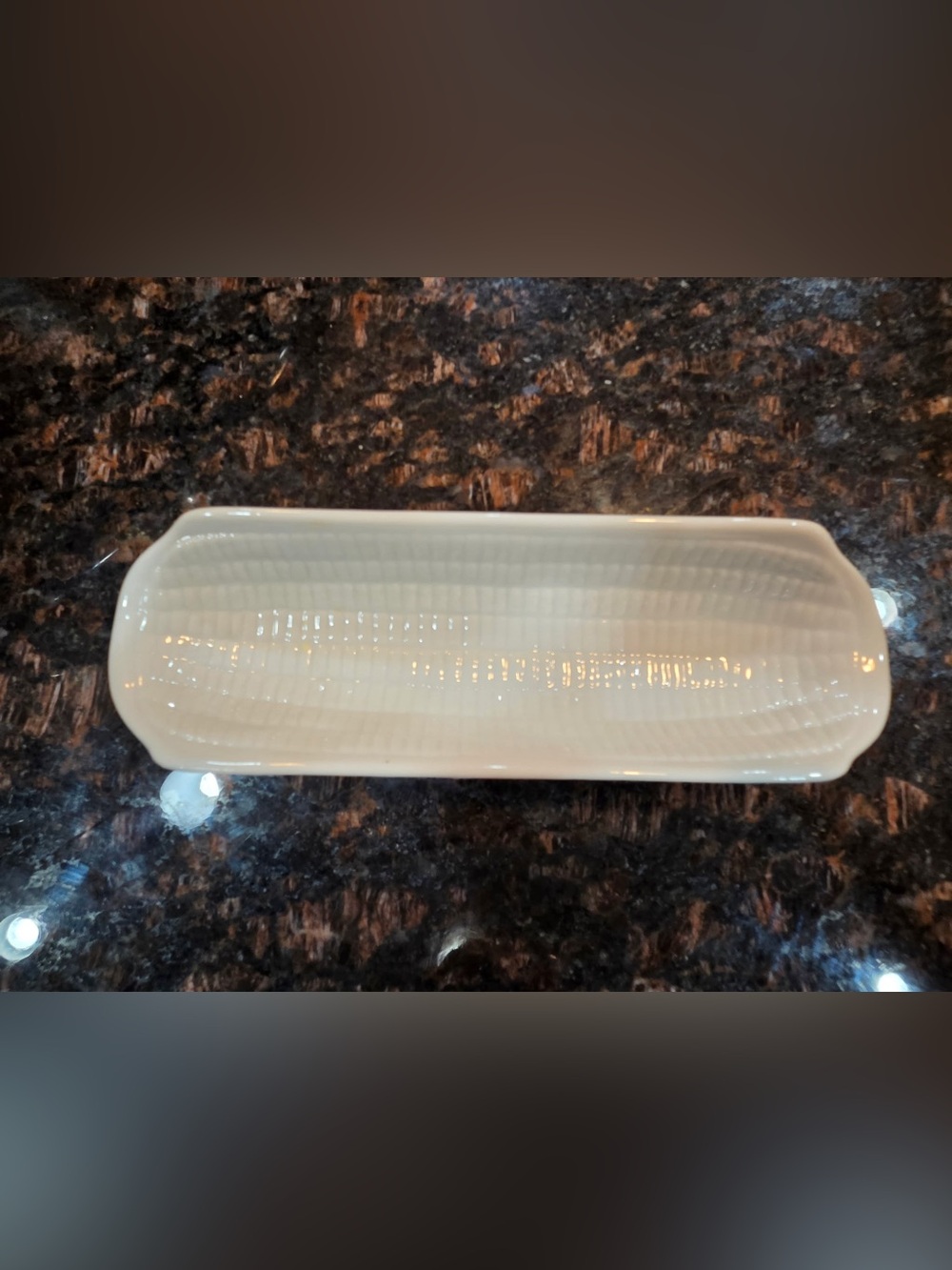 Cream 4 pc corn crate and barrel tray